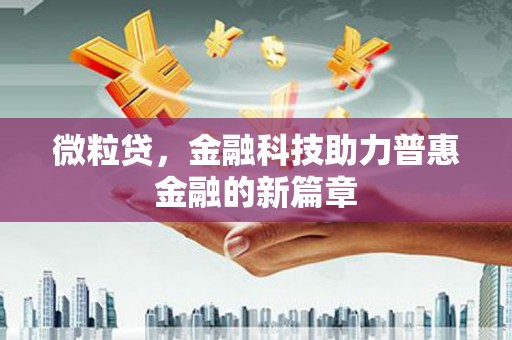 长白微粒贷，金融科技助力普惠金融的新篇章