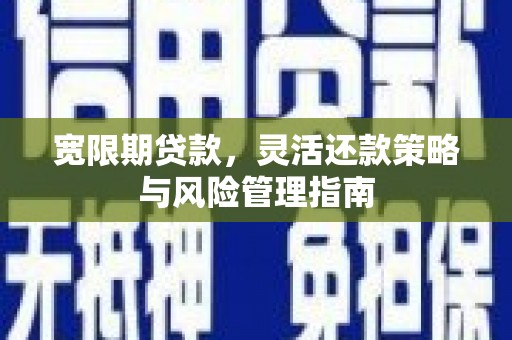 长白宽限期贷款，灵活还款策略与风险管理指南