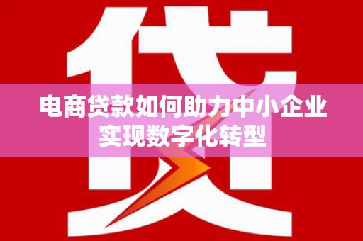 长白电商贷款如何助力中小企业实现数字化转型