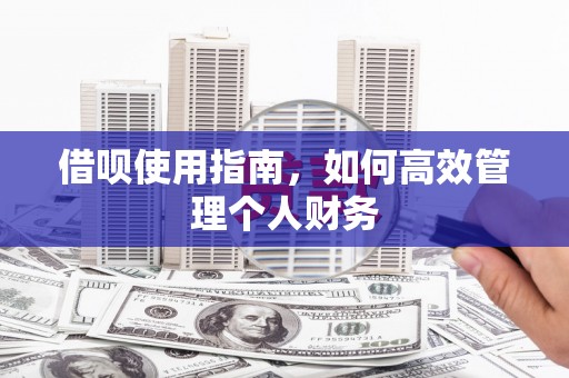 长白借呗使用指南，如何高效管理个人财务