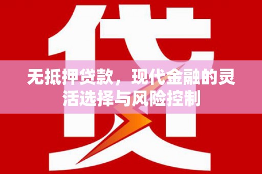长白无抵押贷款，现代金融的灵活选择与风险控制