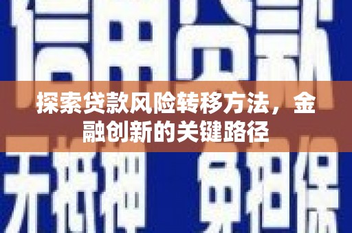 长白探索贷款风险转移方法，金融创新的关键路径