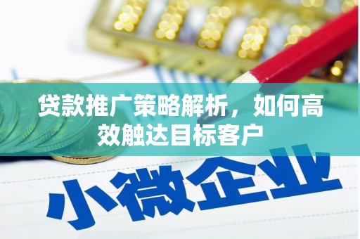 长白贷款推广策略解析，如何高效触达目标客户