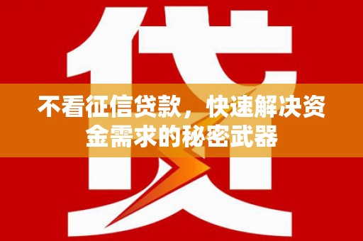 长白不看征信贷款，快速解决资金需求的秘密武器