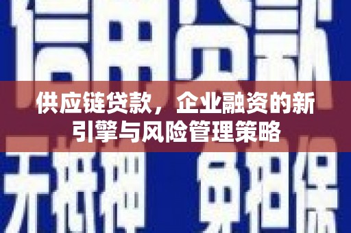 长白供应链贷款，企业融资的新引擎与风险管理策略