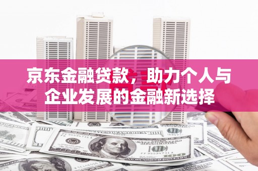 长白京东金融贷款，助力个人与企业发展的金融新选择