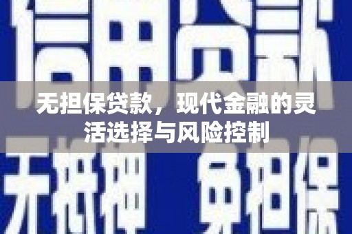 长白无担保贷款，现代金融的灵活选择与风险控制