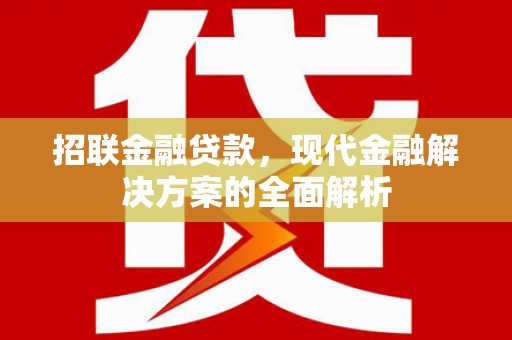 长白招联金融贷款，现代金融解决方案的全面解析