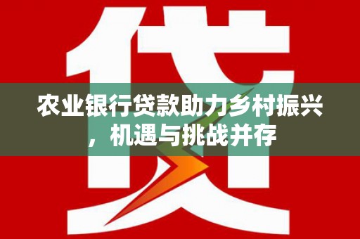 长白农业银行贷款助力乡村振兴，机遇与挑战并存