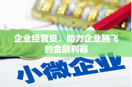 长白企业经营贷，助力企业腾飞的金融利器