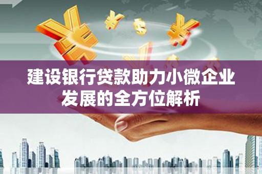 长白建设银行贷款助力小微企业发展的全方位解析