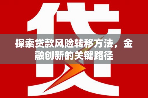 长白探索贷款风险转移方法，金融创新的关键路径