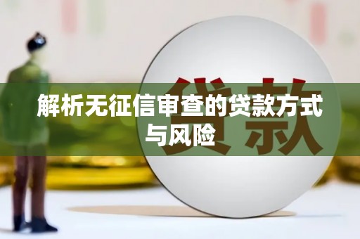 长白解析无征信审查的贷款方式与风险