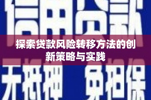 长白探索贷款风险转移方法的创新策略与实践